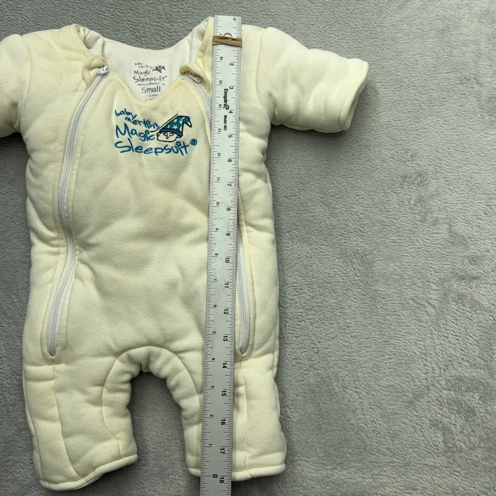 Baby Merlin Magic Sleepsuit Unisex Small Cream Transition Swaddle Double Zipper